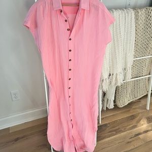 Pink Button Down Maxi